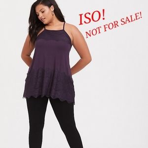 ISO! Torrid Sz 4 SUPER SOFT PURPLE LACE TANK